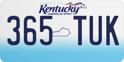 KY license plate 365TUK