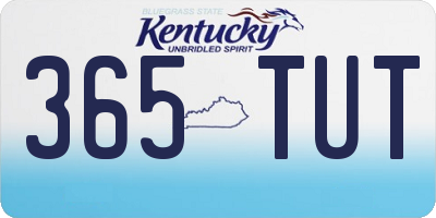 KY license plate 365TUT