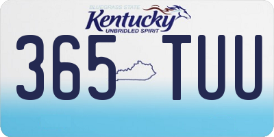 KY license plate 365TUU