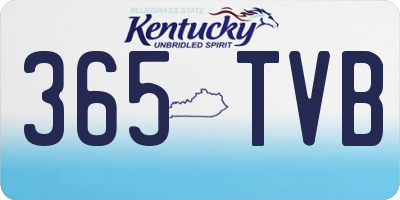 KY license plate 365TVB
