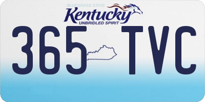 KY license plate 365TVC