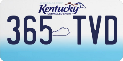 KY license plate 365TVD