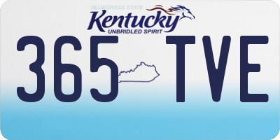 KY license plate 365TVE