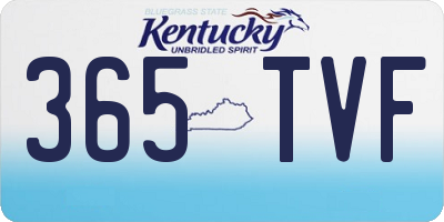 KY license plate 365TVF