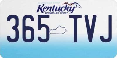 KY license plate 365TVJ