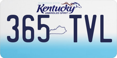 KY license plate 365TVL