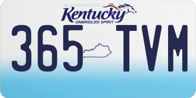 KY license plate 365TVM