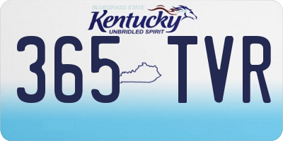 KY license plate 365TVR