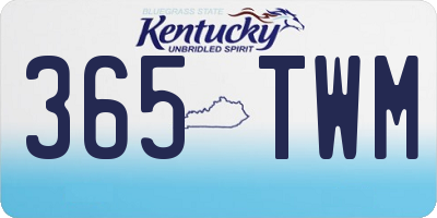 KY license plate 365TWM