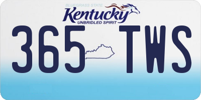 KY license plate 365TWS