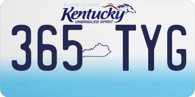 KY license plate 365TYG