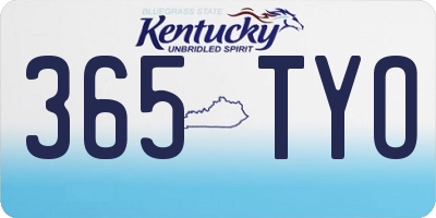 KY license plate 365TYO