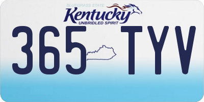 KY license plate 365TYV