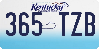 KY license plate 365TZB