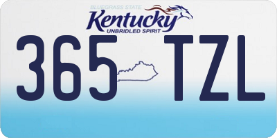 KY license plate 365TZL