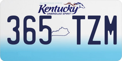 KY license plate 365TZM