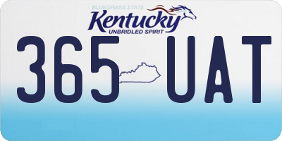 KY license plate 365UAT
