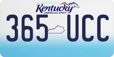 KY license plate 365UCC
