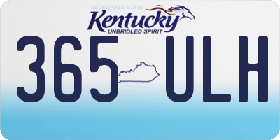 KY license plate 365ULH