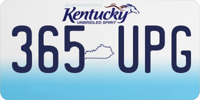 KY license plate 365UPG