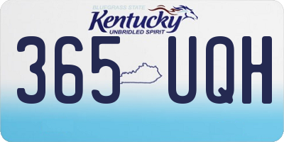 KY license plate 365UQH