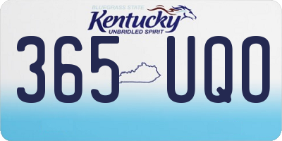 KY license plate 365UQO