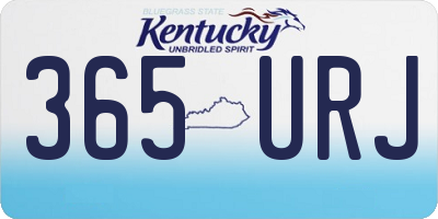 KY license plate 365URJ