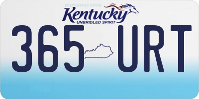 KY license plate 365URT
