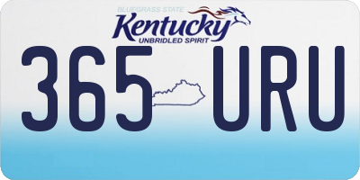 KY license plate 365URU