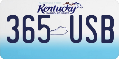 KY license plate 365USB