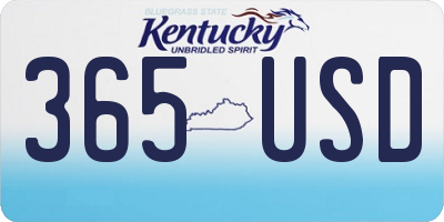 KY license plate 365USD