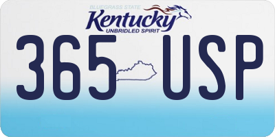 KY license plate 365USP