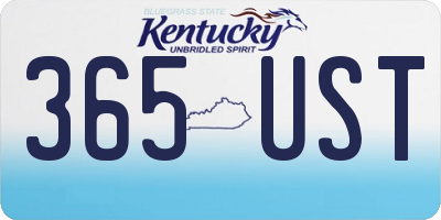KY license plate 365UST