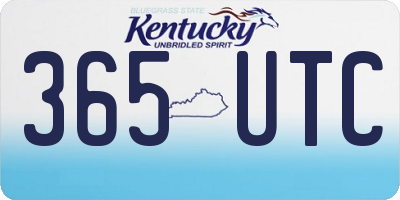KY license plate 365UTC