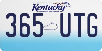 KY license plate 365UTG