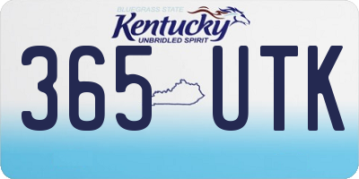 KY license plate 365UTK