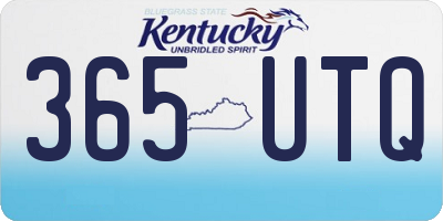 KY license plate 365UTQ