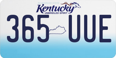 KY license plate 365UUE
