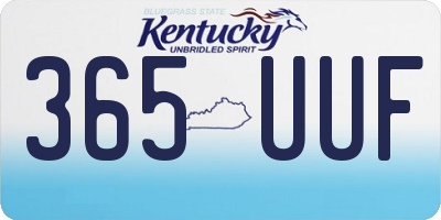 KY license plate 365UUF