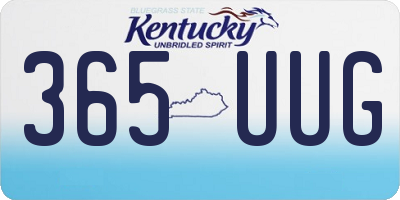 KY license plate 365UUG