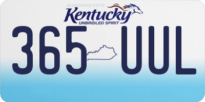 KY license plate 365UUL