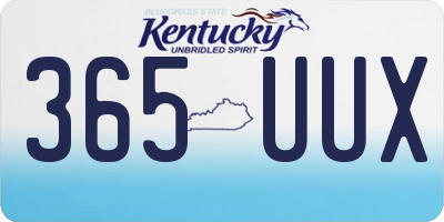 KY license plate 365UUX