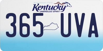 KY license plate 365UVA
