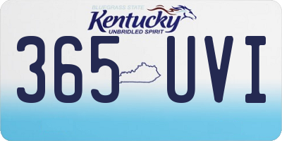KY license plate 365UVI