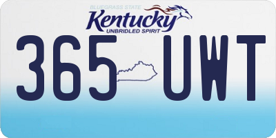 KY license plate 365UWT