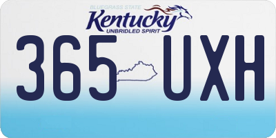 KY license plate 365UXH