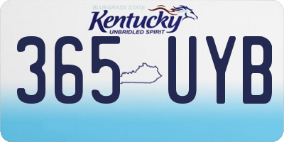 KY license plate 365UYB