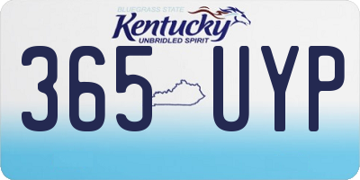 KY license plate 365UYP
