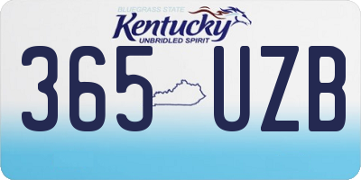 KY license plate 365UZB