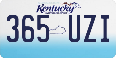 KY license plate 365UZI
